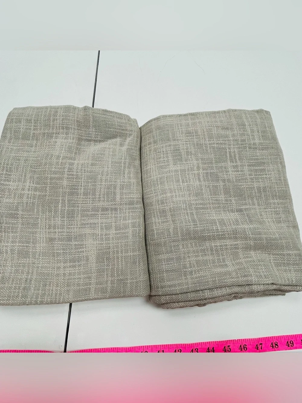 QUINCE Set Of 2 48x84 Cotton Sheer Curtains Grey 9734